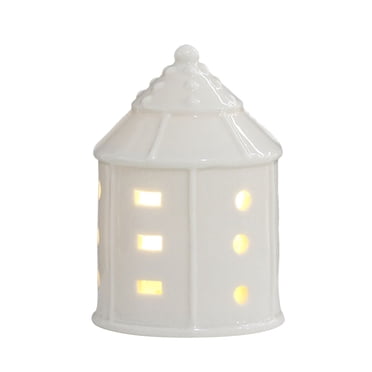 TopLLC Village Miniature de Noël en Porcelaine Figurine de Table Maison en Porcelaine à DEL Maison de Village pour Noël Figurine de Village en Liquidation