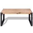 thumbnail image 2 of vidaXL Table Basse Bois d'Acacia Massif 100x60x45 cm, 2 of 4
