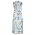 thumbnail image 4 of Tenue Deux Pièces pour Femme Robe Longue Sans Manches à Imprimé Floral avec Cardigan Ample Décontractée à Col Ras du Cou Robe Maxi Fluide, 4 of 8