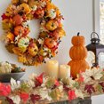 thumbnail image 4 of LSLJS Halloween Thanksgiving Decorations Artificial Leaf Garland Rattan Hanging Pumpkin Maple Leaf Garland Indoor Home Halloween Christmas Party Fireplace Decorations, Plasti C Maple Leaf Rattans, 4 of 7