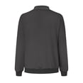 thumbnail image 3 of Womens Fashion Jacket Casual Stand Collar Zip Up Lightweight Coat Fall Color Block Jackets with Pockets Dark Gray XXXXL, 3 of 4