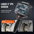 thumbnail image 3 of KFFKFF Multi-Lens Borescope, 5'' Display Inspection Cam, Light-Enhanced, 8X Zoom, 1080P HD Split View, 10 LED Endoscope for Auto, Plumbing (16.5FT Cable, 32GB Card Included), 3 of 9