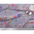 thumbnail image 2 of Soimoi Gray Modal Satin Fabric Insect & Floral Clip Art Print Sewing Fabric BTY 42 Inch Wide, 2 of 3