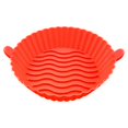 thumbnail image 1 of Air Fryer Pot Silicone Kitchen Reusable Non-stick Heat-resistant Vegetable Baking Basket Grill Home Frying Liner Replacement Red, 1 of 7