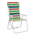 thumbnail image 3 of Chaise de plage pliante en acier Mainstays, rayures multicolores, 3 of 8