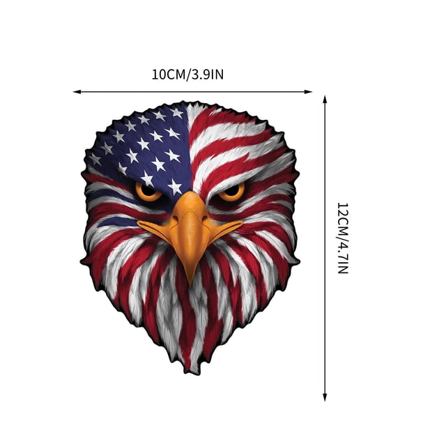 EGNMCR Reflective EagleEagle Eye Americans Flag Stickers Shine a sticker