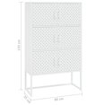 thumbnail image 4 of vidaXL Highboard White 80x35x135 cm Steel, 4 of 5