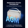 thumbnail image 3 of VEVOR 12V 75Ah Deep Cycle Battery Sealed AGM Rechargeable Lead Acid Battery Mobility, 3 of 9