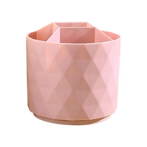 Dvkptbk Desk Organizer, Pen Holder for Desk 360°Rotating Office Accessories, Pencil Cup with 5 Compartments Storage Box Caddy