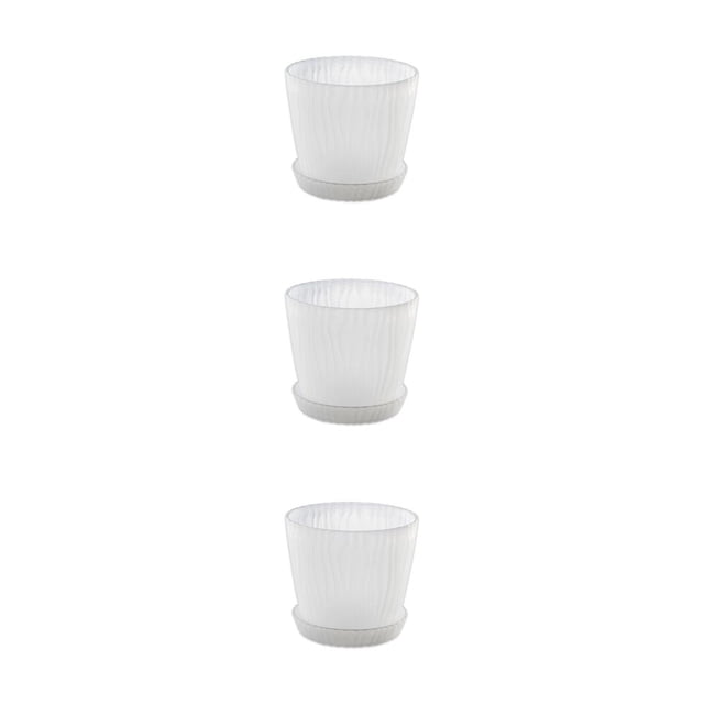 Baohd Space-efficient Planters For Small Spaces Indoor And Outdoor Easy To Maintain transparent M pot+M tray 3Set