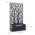 thumbnail image 3 of Outsunny Raised Garden Bed with Privacy Panel, Metal Planter Box, 3 of 9