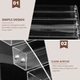 thumbnail image 5 of KAKOWELY desktop rack card holder Clear Acrylic Desktop Rack Card Holder with Five Layers for raffle Brochures Greeting Cards Multipurpose Brochure Holder, 5 of 5