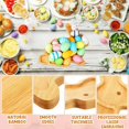 thumbnail image 4 of karymi Rustic Wooden Serving Tray Shaped Like Rabbit and Carrot Multicolor Natural Finish Decorative for Easter Candy Snacks Table Centerpiece 12x12x0.7in Party Favors, 4 of 6