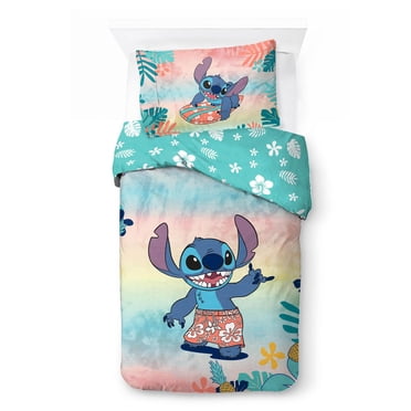 Disney Lilo and Stitch Kids 2-Piece Twin/Full Reversible Comforter and Pillowcase Set, 100% Polyester