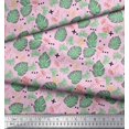 thumbnail image 3 of Soimoi Cotton Poplin Fabric Geometric Sign,Clover & Monstera Leaves Printed Fabric 1 Yard 56 Inch Wide, 3 of 3