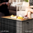 thumbnail image 4 of Outsunny 32" Propane Fire Pit Table with Propane Tank Holder 40,000 BTU, 4 of 10