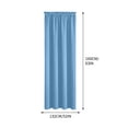 thumbnail image 3 of HCBY Rideaux Occultants Unis - Design Moderne Isolé Thermiquement avec Passe-Tringle, Réduction du Bruit et Lavable à la Machine pour Chambre et Salon (Bleu,63"x52 Pouces), 3 of 6