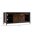 thumbnail image 3 of HOMCOM TV Table Television Stand W/ Storage and Barn Door Brown, 3 of 10
