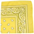 thumbnail image 1 of Mechaly Paisley Polyester Unisex Bandanas - 12 Pack - Dozen Wholesale (Yellow), 1 of 2