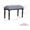 thumbnail image 2 of Banc En Bois 3 Pièces Et Tabourets Set (Crossweave), 2 of 3
