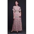 thumbnail image 4 of Bimba Rayon Cabbage Leaves Printed Womens Long MaxiDressGown With Side Slit-Medium, 4 of 6