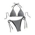 thumbnail image 1 of Cameland Ladies' Sexy Neck Hanging Bikini Split Fashion Beach Solid Color Swimsuit Set, 1 of 6