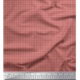 thumbnail image 1 of Soimoi Orange Moss Georgette Fabric Plaid Check Print Sewing Fabric Yard 42 Inch Wide, 1 of 3