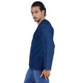 thumbnail image 4 of Atasi Kurta à Manches Longues pour Hommes en Coton Slub Uni à Col Rond Chemise Ethnique-7756, 4 of 7