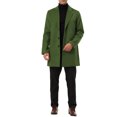 thumbnail image 2 of INSPIRE CHIC Men's Coat Notched Lapel Single Breasted Mid-Weight Long Sleeve Coat XL Green, 2 of 7