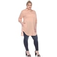 thumbnail image 3 of White Mark Women's Classic Button-Down Tunic Top, 3 of 6