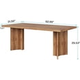 thumbnail image 2 of Tribesigns 63" Dining Table, Rustic Wood Dinner Eating Table for Kitchen, Dining Room, Walnut, 2 of 5