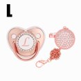 thumbnail image 2 of XZNGL Baby Pacifier 26 Letter Name Initial Clip Silicone Infant Nipple Bling Newborn Pacifier, 2 of 5