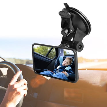 Miroir Intérieur de Voiture, Miroir Universel pour Voiture Bébé, Petit Miroir de Vue, Accessoire de Voiture à Installation par Absorption pour Rétroviseur Intérieur de Voiture