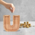 thumbnail image 5 of WRKEKC Clearance Personalized Wooden Name Money Box Wooden Deposit Box Twenty Six English Letters, 5 of 5