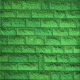 thumbnail image 1 of Ahgly Company Machine Washable Indoor Square Transitional Green Area Rugs, 4' Square, 1 of 7