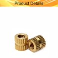 thumbnail image 3 of Wekity M4x6mm Female Thread Knurled Nuts,200PCS Hx6mm OD Brass Threaded Insert Embedment Nuts Hydraulic Welded Joint Injection Molding Assortment Kit for 3D Printing Injection Molding-0621, 3 of 5