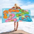 thumbnail image 1 of Dvkptbk Beach Towel Summer Beach Slippers Beach Towel Microfiber Double-sided Velvet Beach Towel Swimming Towel Versatile Beach Towel Beach Essentials on Clearance, 1 of 3