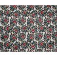 thumbnail image 4 of oneOone Polyester Lycra Fabric Leaves & Floral Block Printed Fabric 1 Yard 56 Inch Wide, 4 of 5