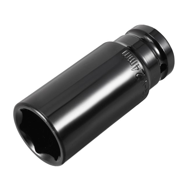 Unique Bargains 1/2-inch Drive 24mm 6-Point Deep Impact Socket, Cr-V Steel