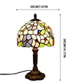 thumbnail image 3 of Small Table Lamp with Soft Non-Glaring Light, Glass Shade Night Light, for Bedroom Living Room Study, 36x20x12 cm, 1 Pack, 3 of 6