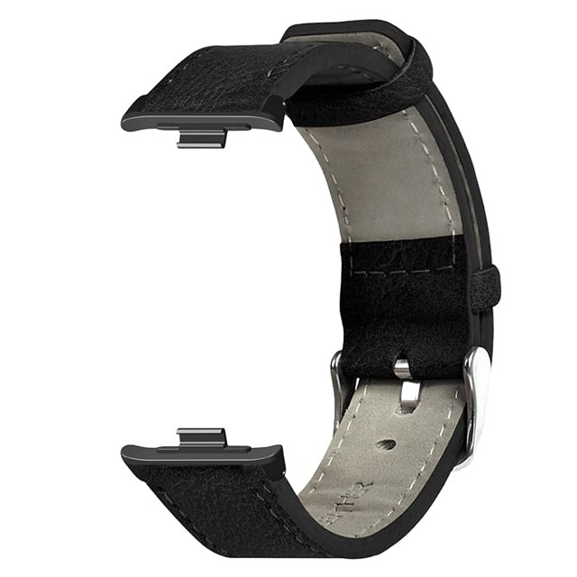 For PU Leather Watch Strap For Mi Band 8 Pro Vintage Flat Head Adjustable Replacement Watch Band Strap
