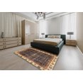 thumbnail image 4 of Ahgly Company Tapis d'Intérieur Carrés Abstraits pour Boulangers Bruns, Tapis de Zone Abstraits, 4 Pieds Carré, 4 of 6