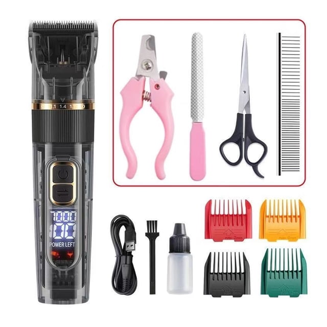 Dog Hair Clippers Grooming Haircut Trimmer Shaver Set Pets Rechargeable Professional Clipper ,Easy to Trim