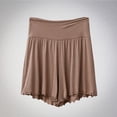 thumbnail image 2 of AherBiu Pajamas Shorts for Women Ruffle Wide Leg High Waisted Soft Comfy Sleepwear Bottom Shorts, 2 of 6