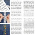 thumbnail image 1 of HLONK 4 Sheets 16Pcs Wedding Dress Water Soluble Hand Sewing Stabilizers for Fabric 11.6x8.2 Inch Embroidery Stitch Practice Embroidery Patterns Transfers for Embroidery Beginners Lovers, 1 of 7