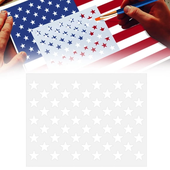 Pochoir Drapeau Américain, Gabarit Étoile pour Bricolage, Outil de Peinture pour Projet de la Fête de l'Indépendance – Réutilisable et Précis