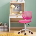 thumbnail image 2 of Giantex Swivel Office Desk Chair, Small Armless Task Chair with Hollow-out Back, Upholstered Mesh Seat, Sturdy Construction, Height Adjustable Computer Chair for Study, 2 of 10