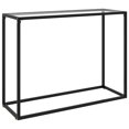 thumbnail image 1 of vidaXL Console Table Transparent 100x35x75 cm Tempered Glass, 1 of 4