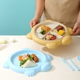 thumbnail image 5 of Turtle Shaped Tableware Set For Kitchen And Dining Table Car Dinner Tray Fiber Plastic For Boys And Girls With Separate Plates Cutlery And Fork And Chopstick, 5 of 5