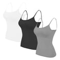 thumbnail image 1 of Timegard Womens 3pc Plus Size Tank Tops Scoop Neck Camis Slim Soft Casual Solid Color Sleeveless Top, 1 of 2